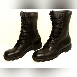 New vintage 80s row search combat boots black leather Size 6.5
